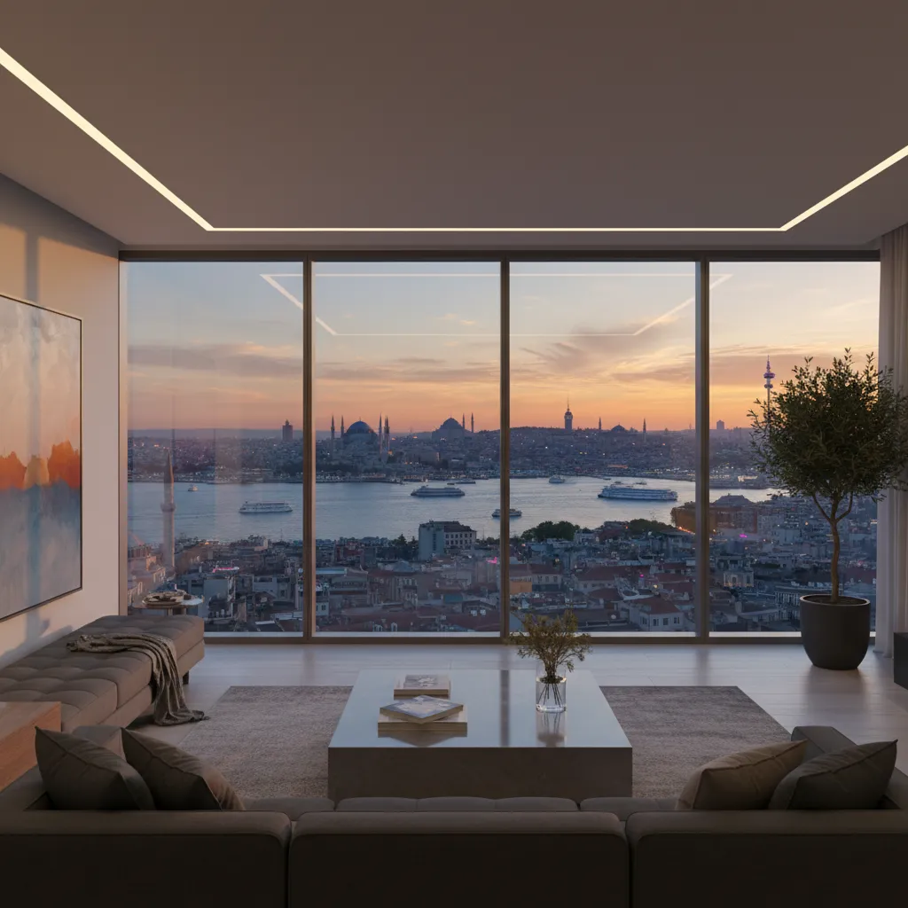 modern apartment istanbul skyline