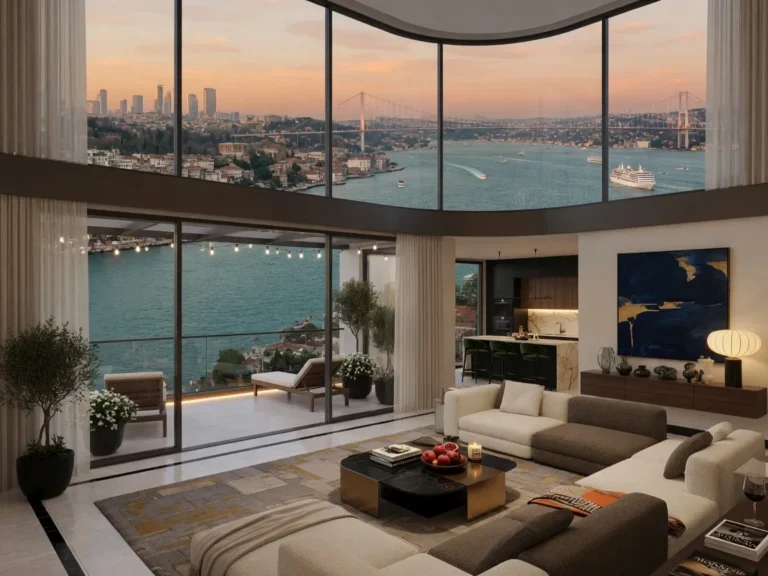 modern luxury apartment bosphorus view
