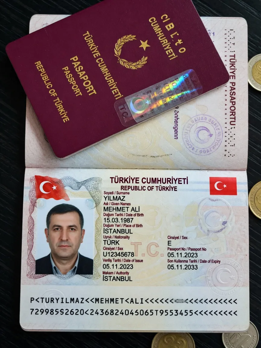 turkish passport document