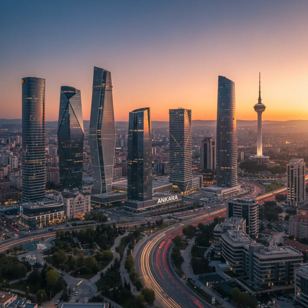 ankara turkey skyline modern buildings