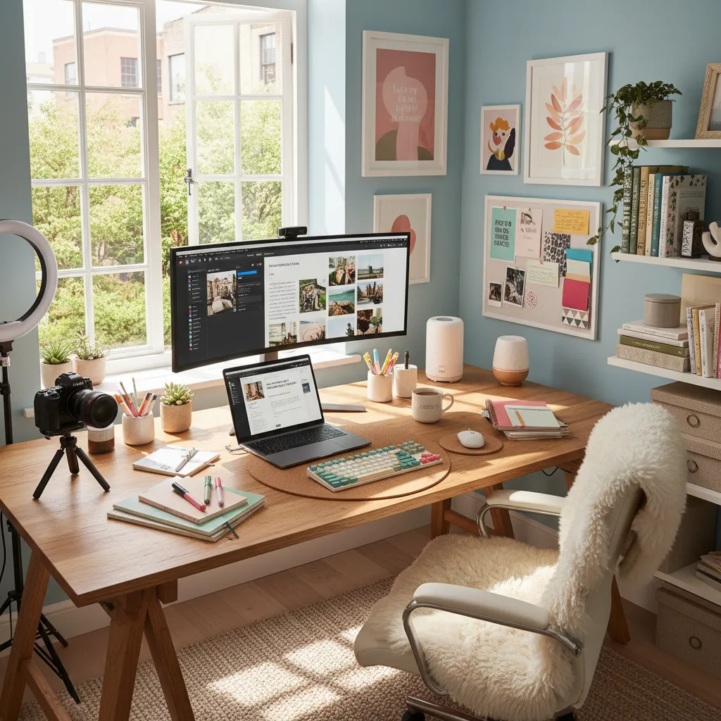 content creation blogging workspace