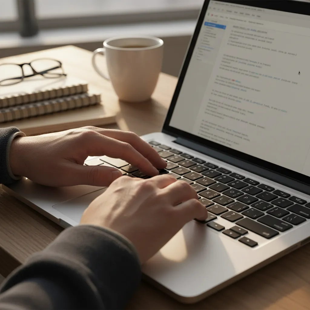 content writing laptop keyboard
