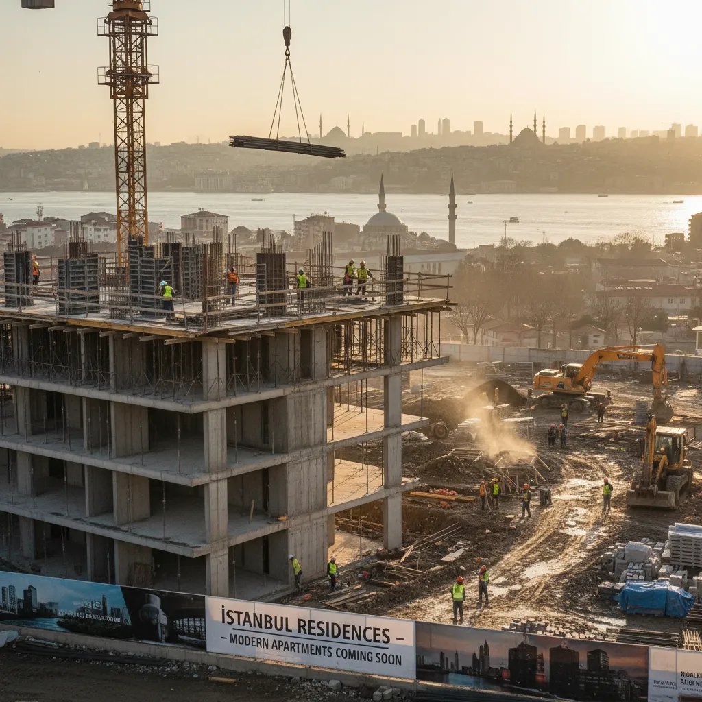 istanbul apartment construction site workers
