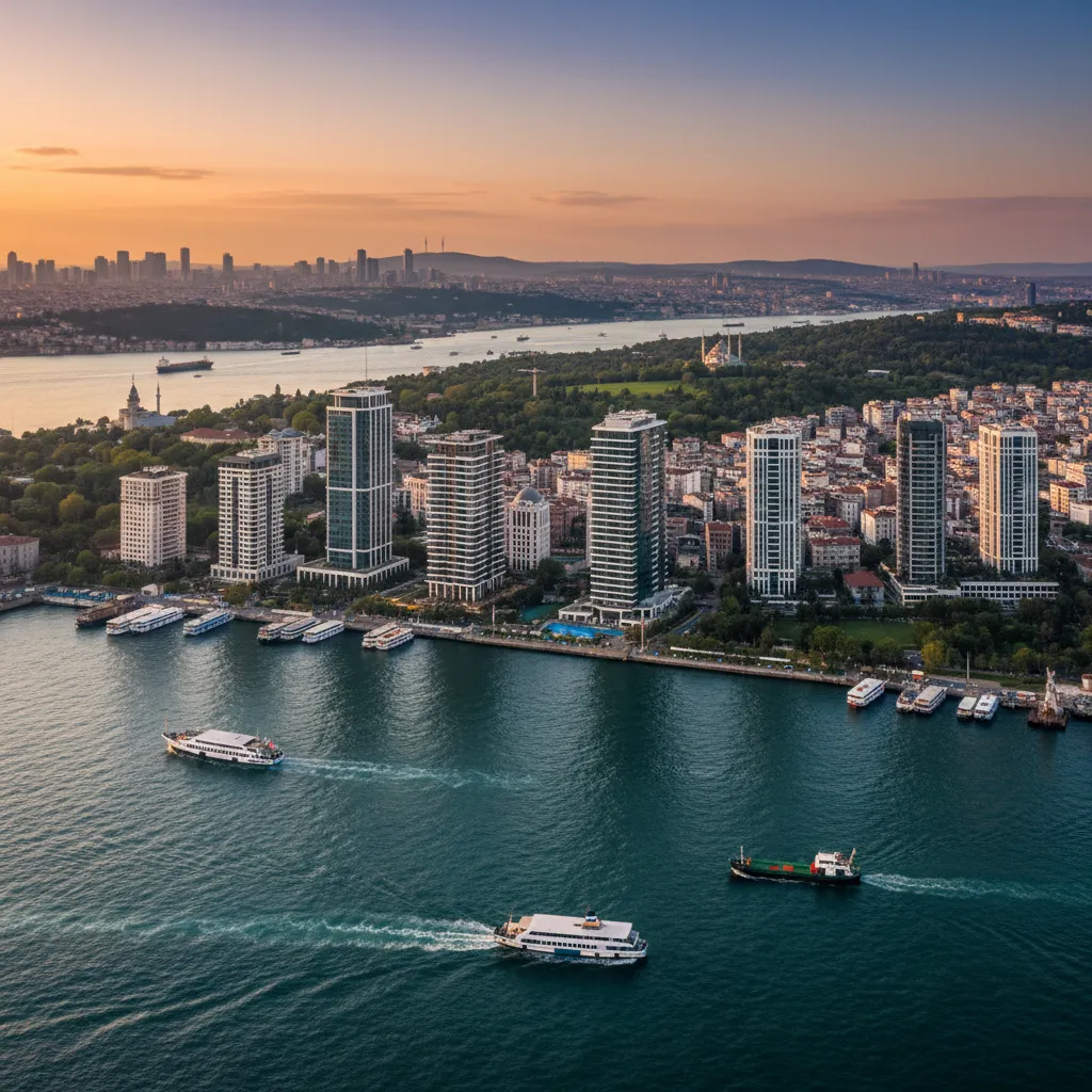 istanbul bosphorus apartments skyline