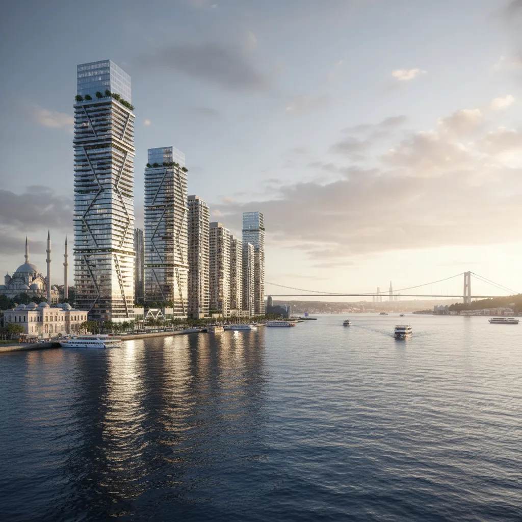 istanbul bosphorus apartments skyline modern