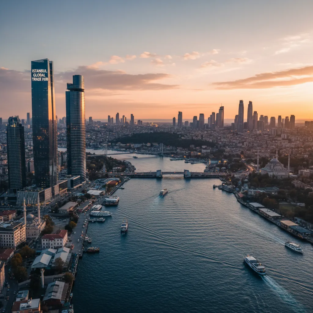 istanbul commercial district skyline