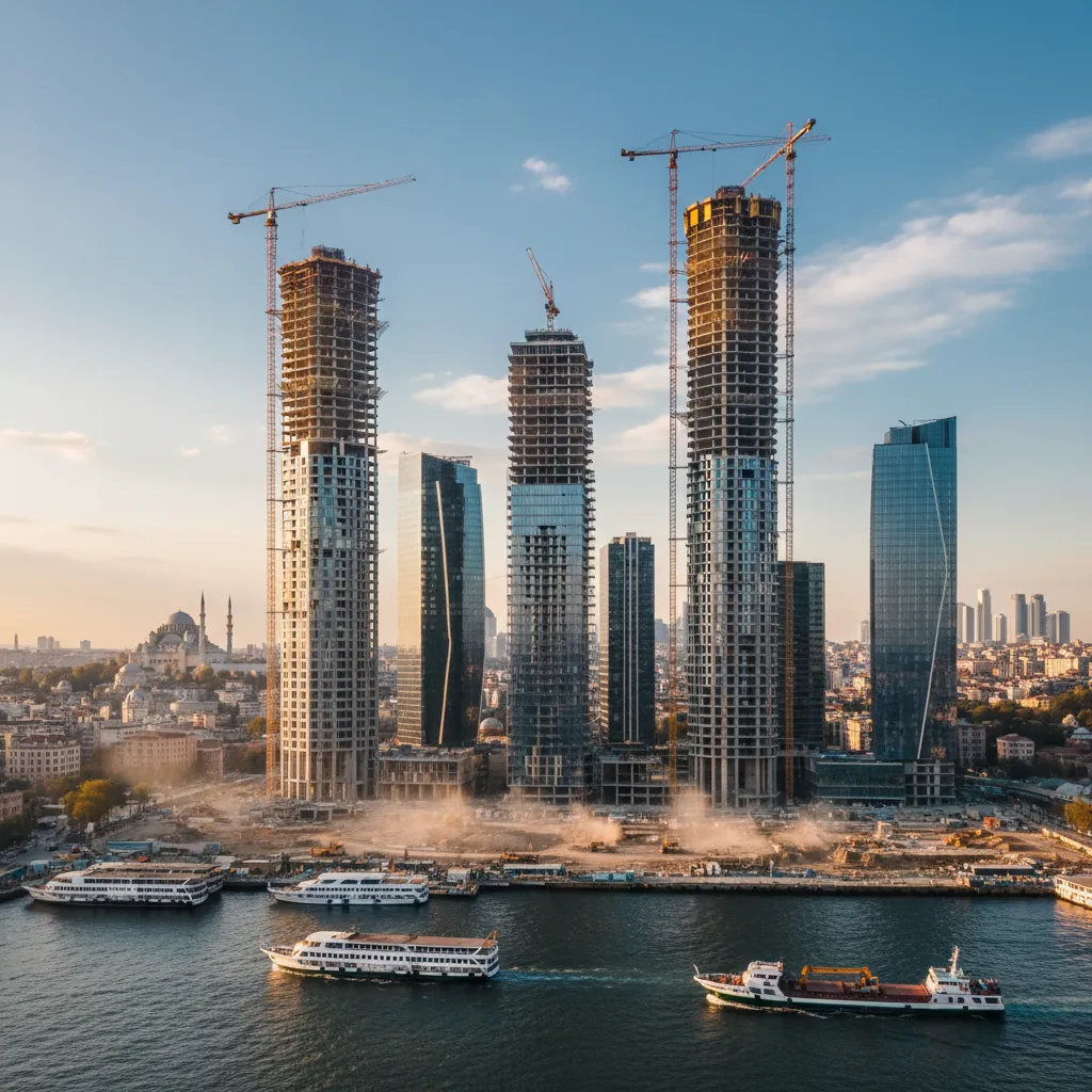 istanbul modern skyline construction