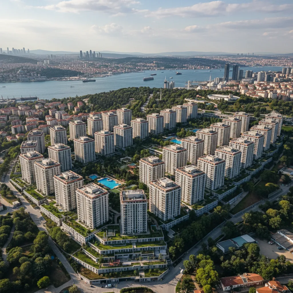 istanbul residential complex aerial