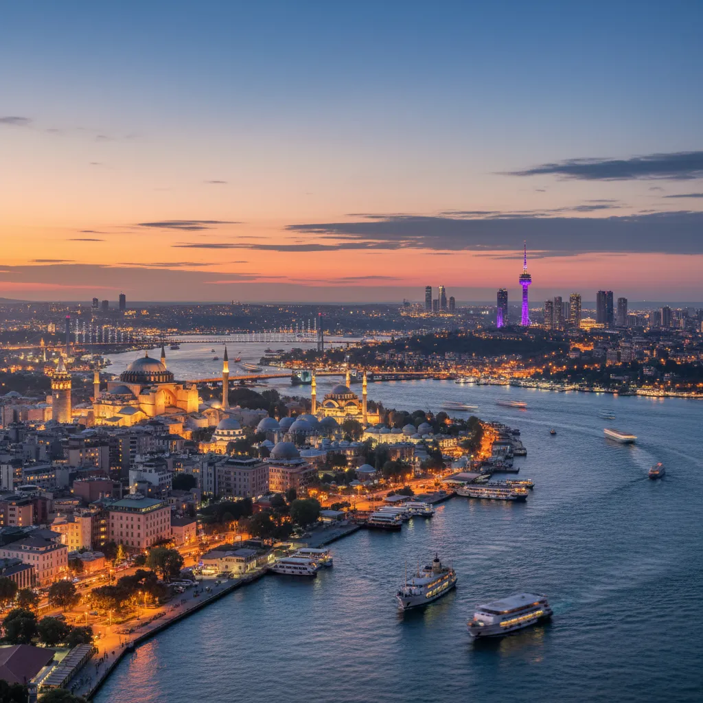 istanbul skyline bosphorus view