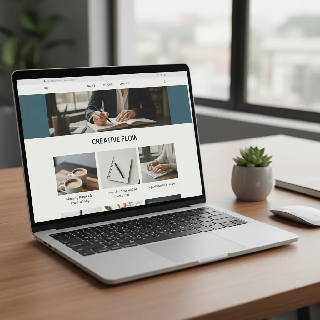 professional blog design laptop