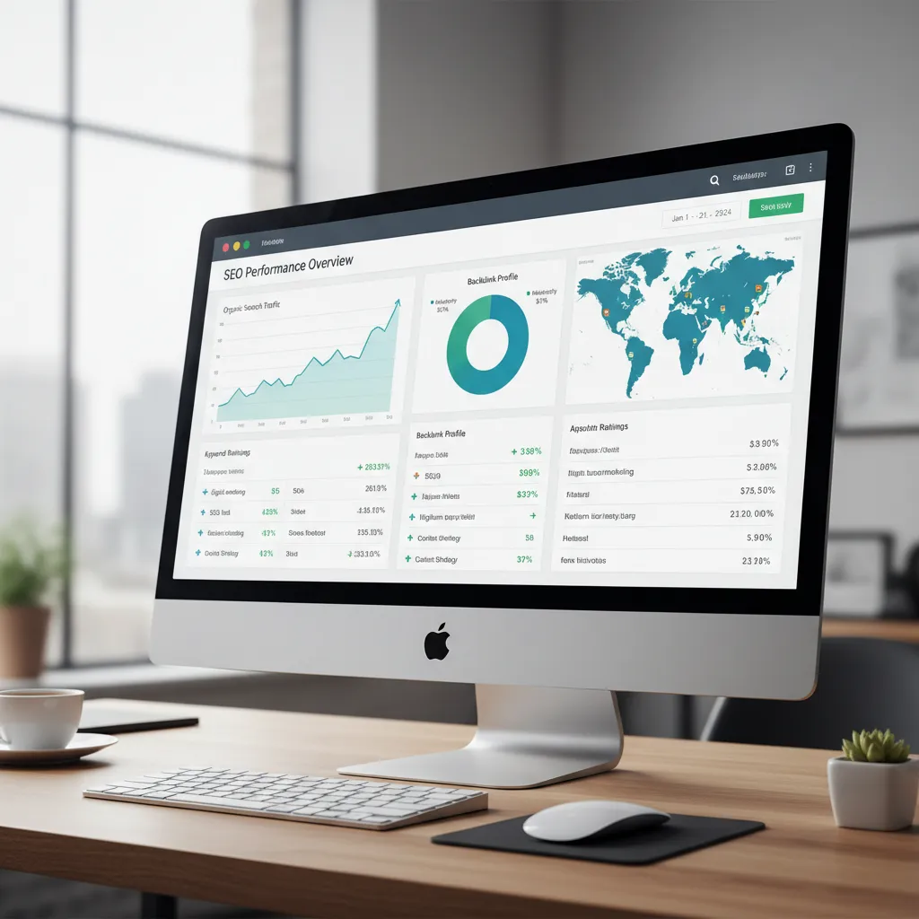 seo analytics dashboard computer