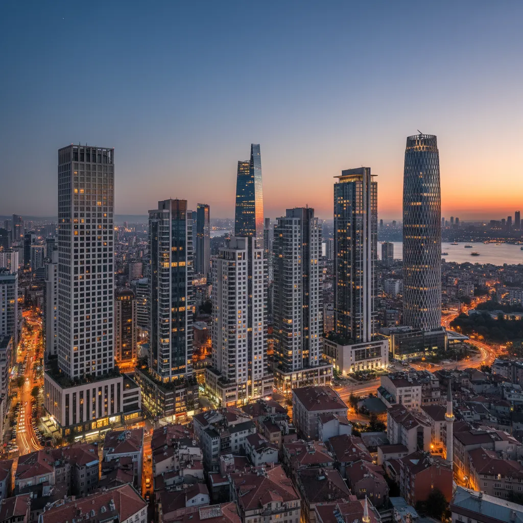 sisli istanbul skyline buildings
