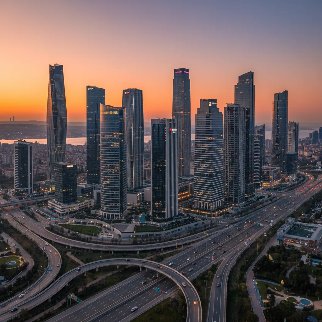 atasehir modern skyscrapers istanbul