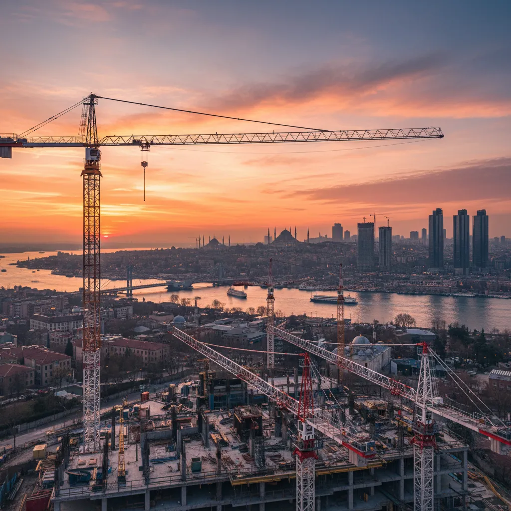 istanbul construction crane skyline