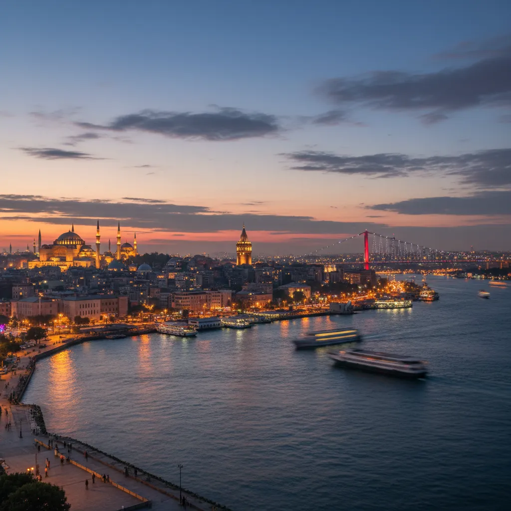 istanbul european side skyline bosphorus