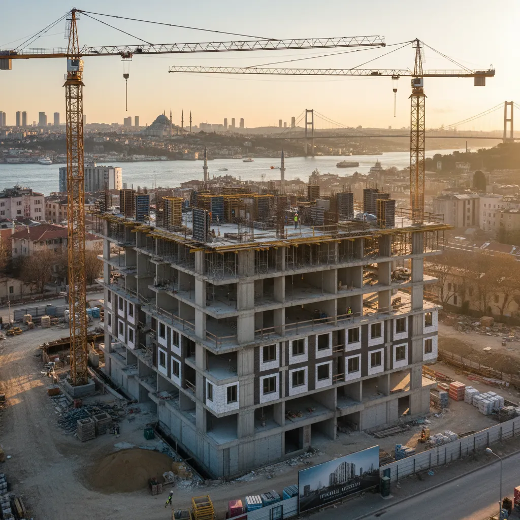 istanbul modern apartment construction site