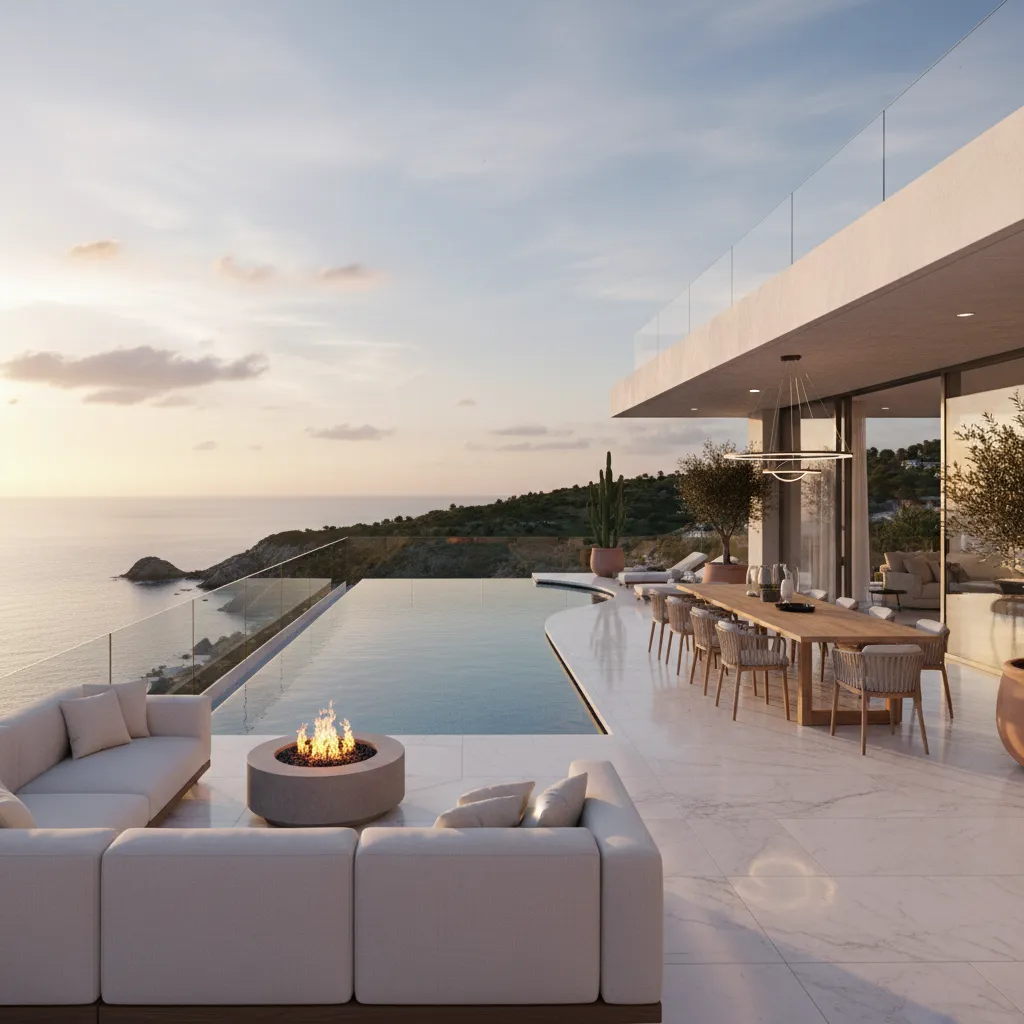 luxury apartment sea view terrace