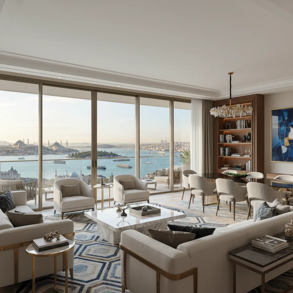 luxury istanbul sea view apartment interior
