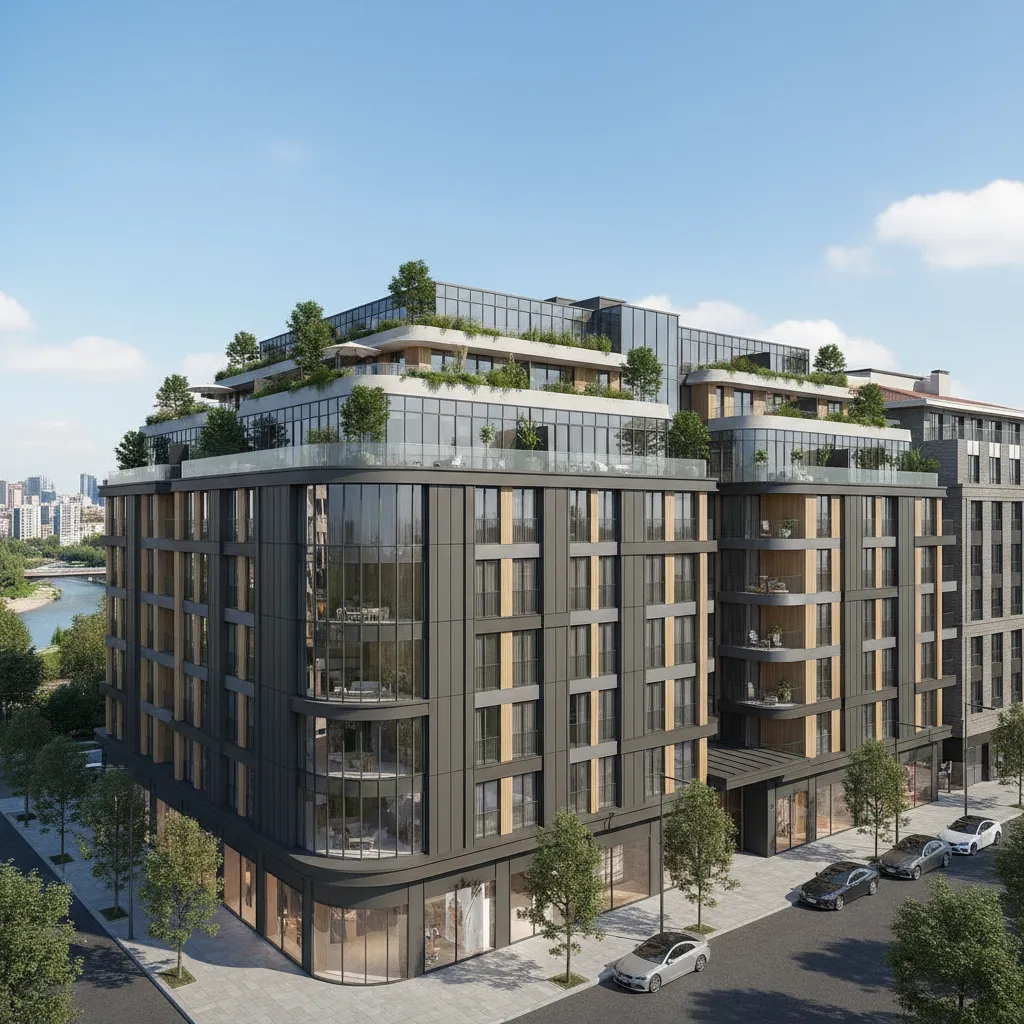 modern apartment building kagithane