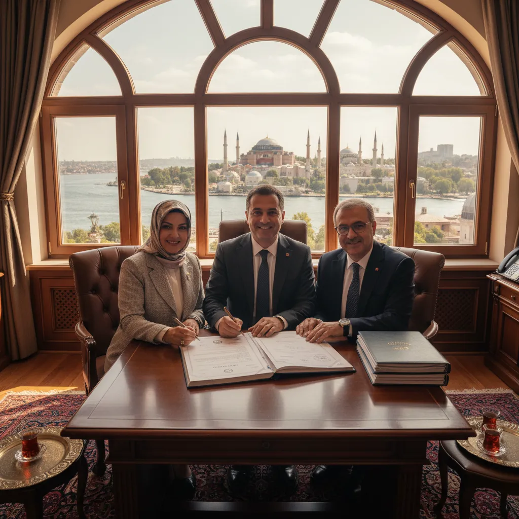 signing property deed contract istanbul